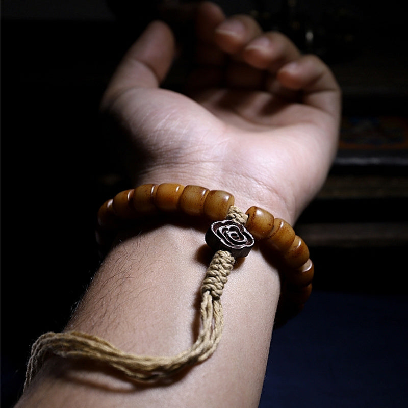 KarmaRipple's Tibetan Yak Bone Balance Strength Wrist Mala p7
