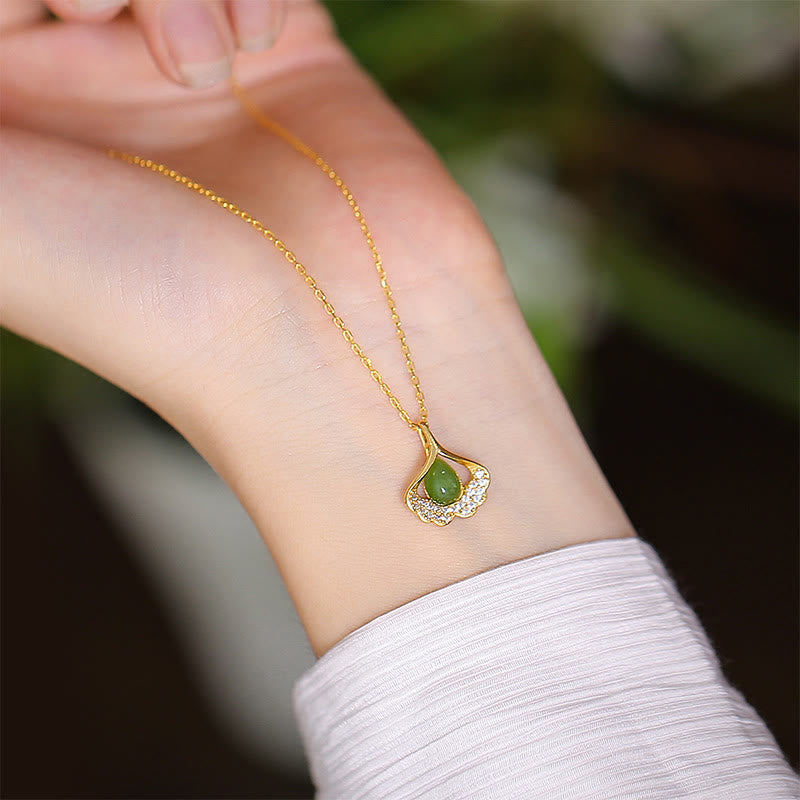 KarmaRipple's 925 Sterling Silver Authentic Hetian Jade Cyan Jade Fortune Laughing Buddha Butterfly Pendant Necklace p70