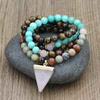 KarmaRipple's 108 Beadwork Authentic Stone Tiger Eye Mala Balancing Bracelet