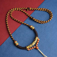 KarmaRipple's Tibetan Handmade King Kong Weave Om Mani Padme Hum Prayer Wheel String Pendant Necklace