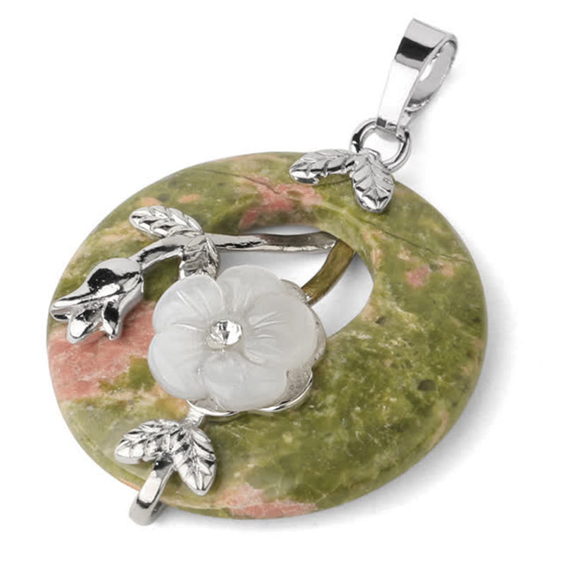 KarmaRipple's Various Gemstone Amethyst Green Aventurine Flower Balancing Pendant Necklace p10
