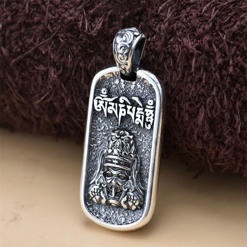KarmaRipple's 925 Sterling Silver Zakiram Goddess of Wealth Om Mani Padme Hum Peace Pendant Necklace p9