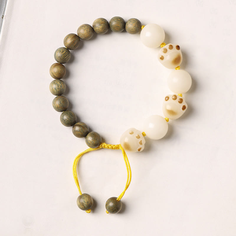 KarmaRipple's Authentic Green Sandalwood Bodhi Seed Cat Paw Claw Cure Bracelet p6