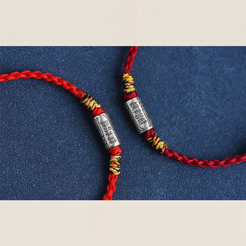 KarmaRipple's Handcrafted 925 Sterling Silver Everything Goes Well Design Protection Strength Bracelet Anklet p24