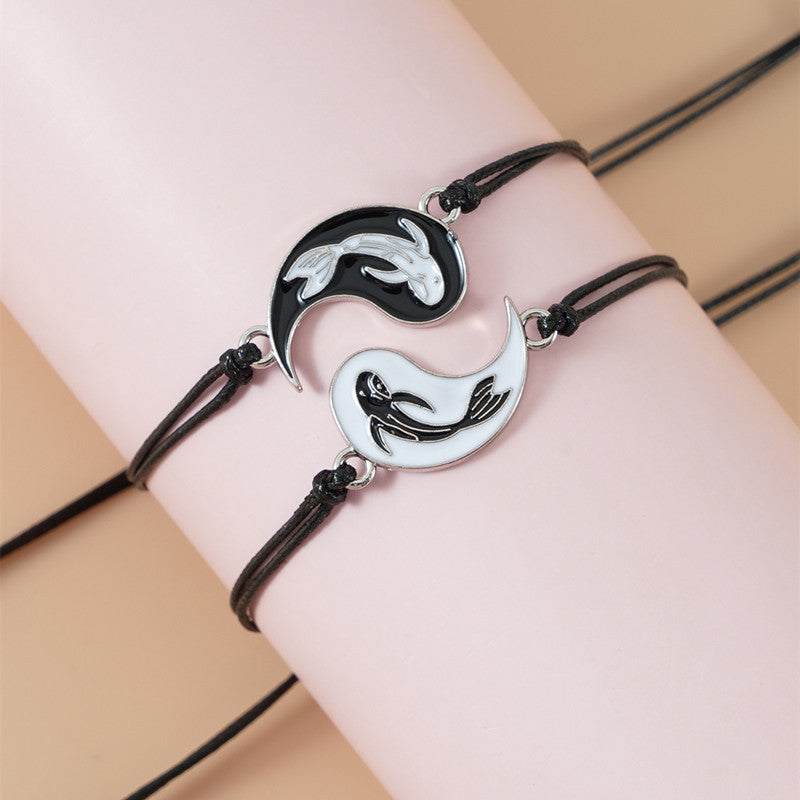 KarmaRipple's 2pcs Yin Yang Hematite Pair Bracelet p20