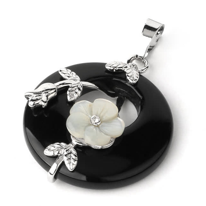 KarmaRipple's Various Gemstone Amethyst Green Aventurine Flower Balancing Pendant Necklace p46