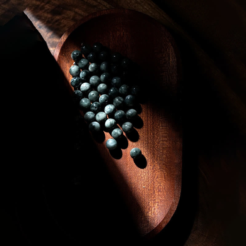 KarmaRipple's 925 Sterling Silver 108 Mala Beadwork Eagle's Eye Stone Moonstone'sitive Bracelet p18