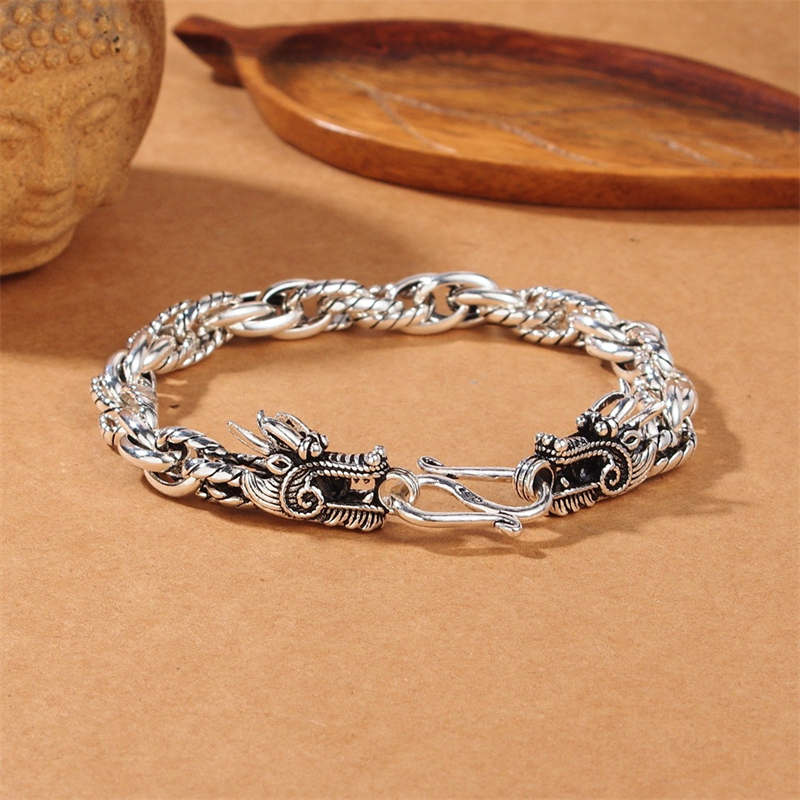 KarmaRipple's 925 Sterling Silver Dragon Fortune Protection Bracelet p12