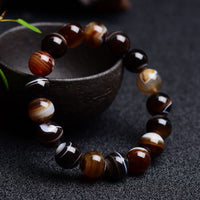 KarmaRipple's Tibetan Sardonyx Happiness Positive Bracelet