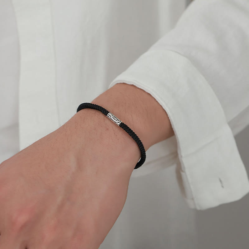 KarmaRipple's Tibet Koi Fish Wealth Black String Bracelet p5