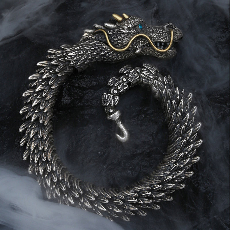KarmaRipple's Nordic Dragon Handmade Amulet Fortune Protection Chain Bracelet p20