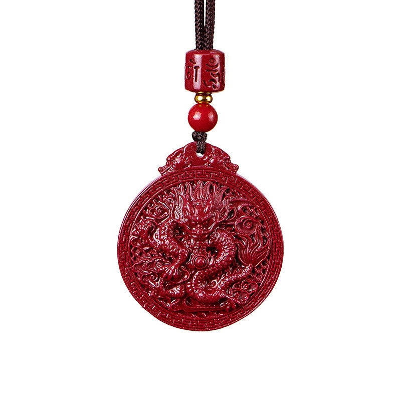KarmaRipple's Year of the Dragon Authentic Cinnabar Dragon Protection Pendant Necklace p14
