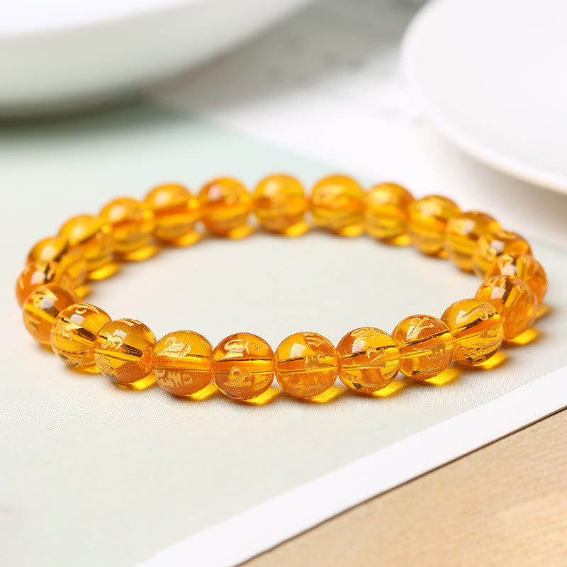 KarmaRipple's Tibet Ivory Gemstone Black Onyx Om Mani Padme Hum Meditation Bracelet p16