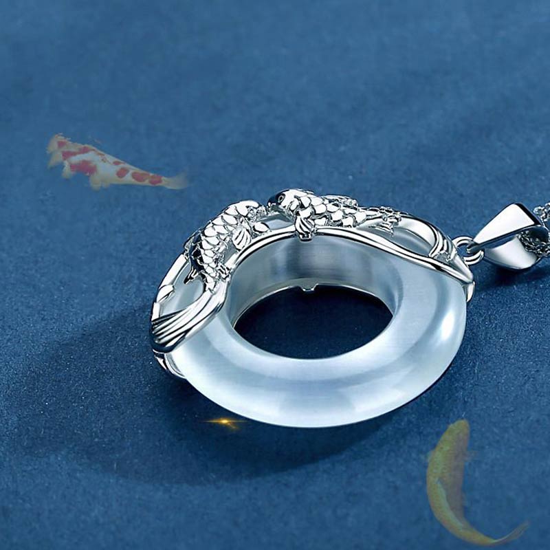 KarmaRipple's Authentic Ivory Jade Koi Fortunate Pendant p4