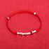 Red Rope(Wrist Circumference 14-19cm) / Silver Bamboo