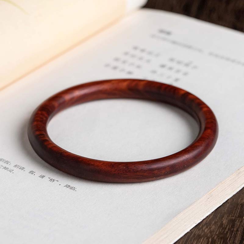 KarmaRipple's Tibetan Small Leaf Red Sandalwood Ebony Green Sandalwood Protection Bracelet Bangle p1