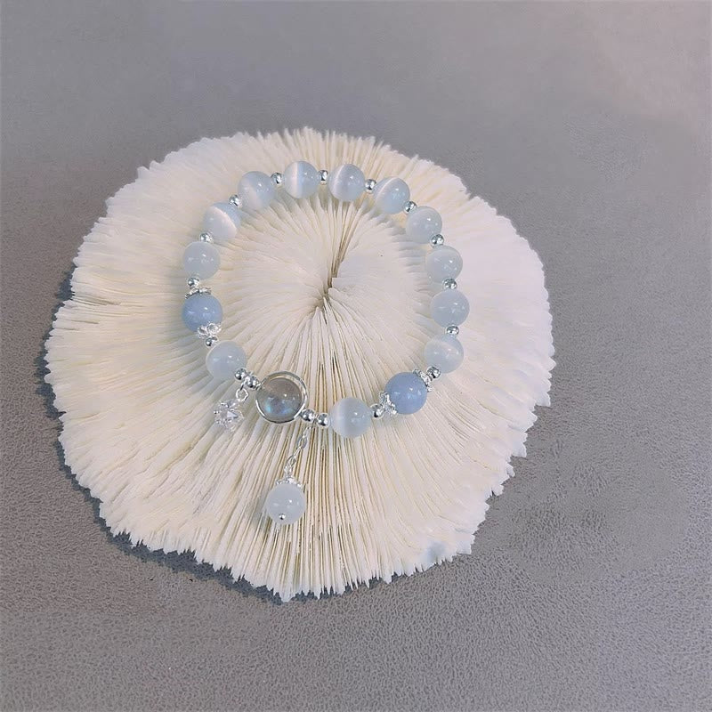 KarmaRipple's Cat's Eye Moonstone Butterfly Star Talisman Support Bracelet p13