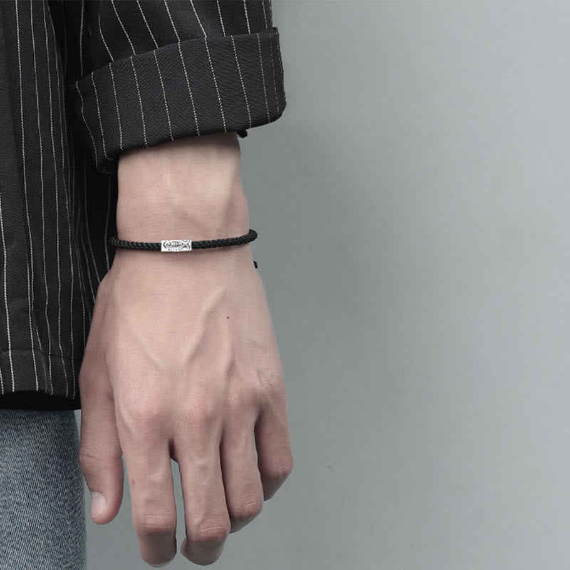 KarmaRipple's Tibet Koi Fish Wealth Black String Bracelet p8