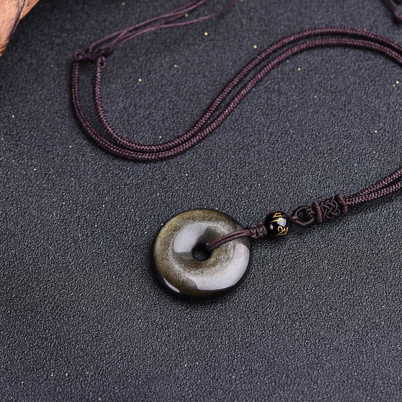 KarmaRipple's Tibetan Obsidian Protection Pendant p11