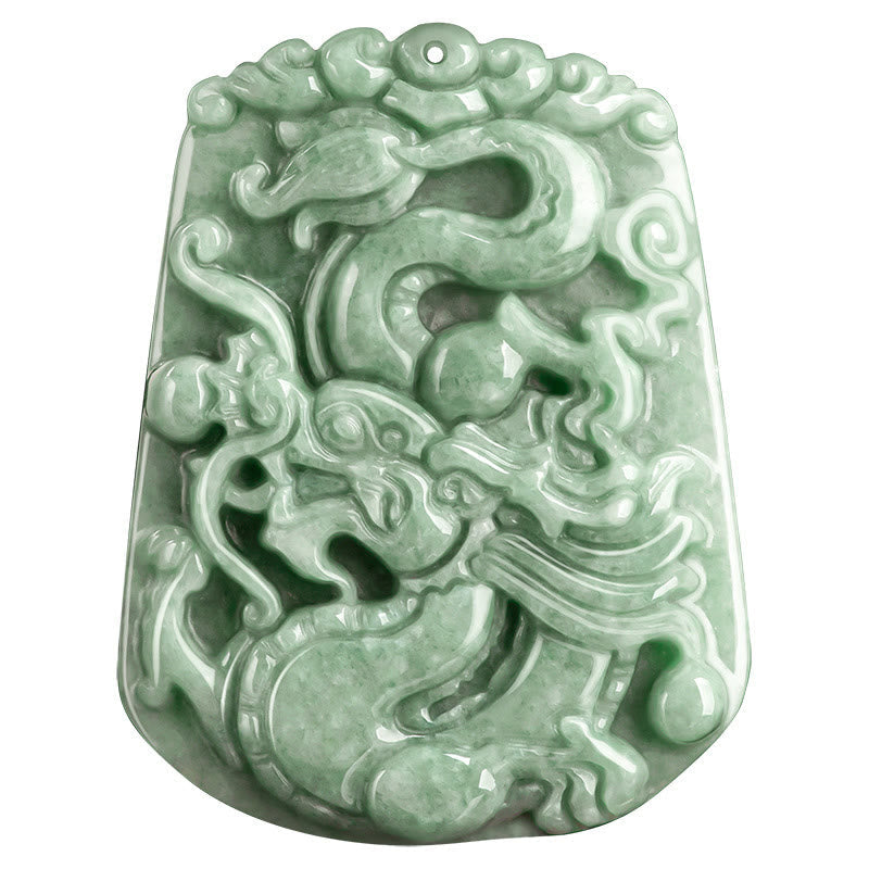 KarmaRipple's Year Of The Dragon Chinese Zodiac Dragon Soaring Jade Protection Bead Chain Pendant Necklace p10