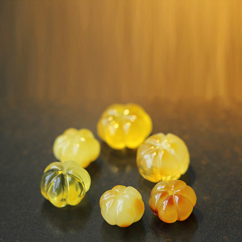 KarmaRipple's Authentic Hetian Jade Pumpkin Amber Red Agate Gemstone Prosperity Bracelet p9