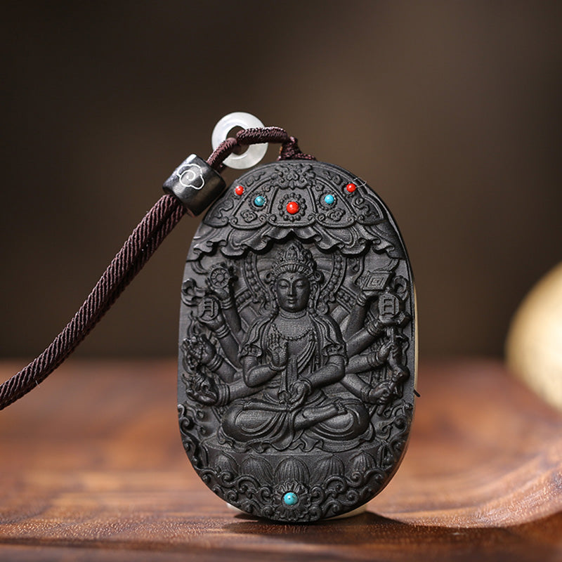 KarmaRipple's Chinese Zodiac Natal Buddha Agarwood Om Mani Padme Hum Lotus Peace Pendant Necklace p9