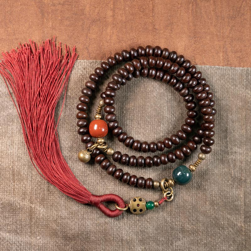 KarmaRipple's 108 Mala Beadwork Authentic Tibet Purple Bodhi Seed Auspiciousness Bracelet p17