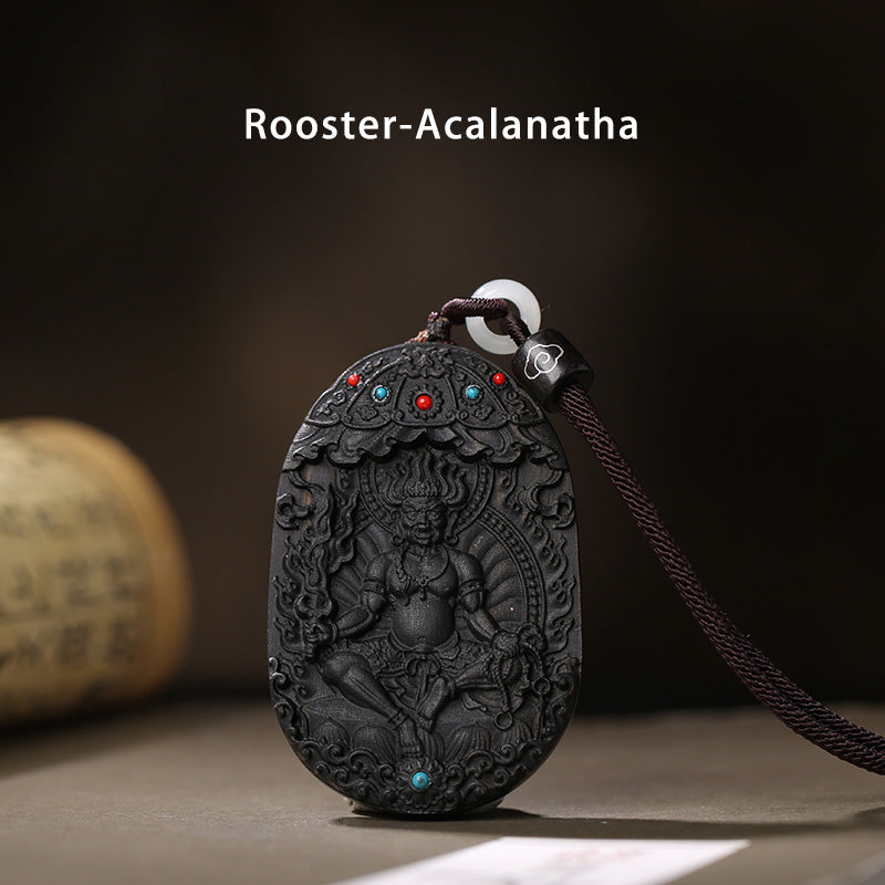 KarmaRipple's Chinese Zodiac Natal Buddha Agarwood Om Mani Padme Hum Lotus Peace Pendant Necklace p7