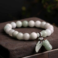 KarmaRipple's Authentic Jade Pi Xiu Buddha Gourd Apple Success Bracelet