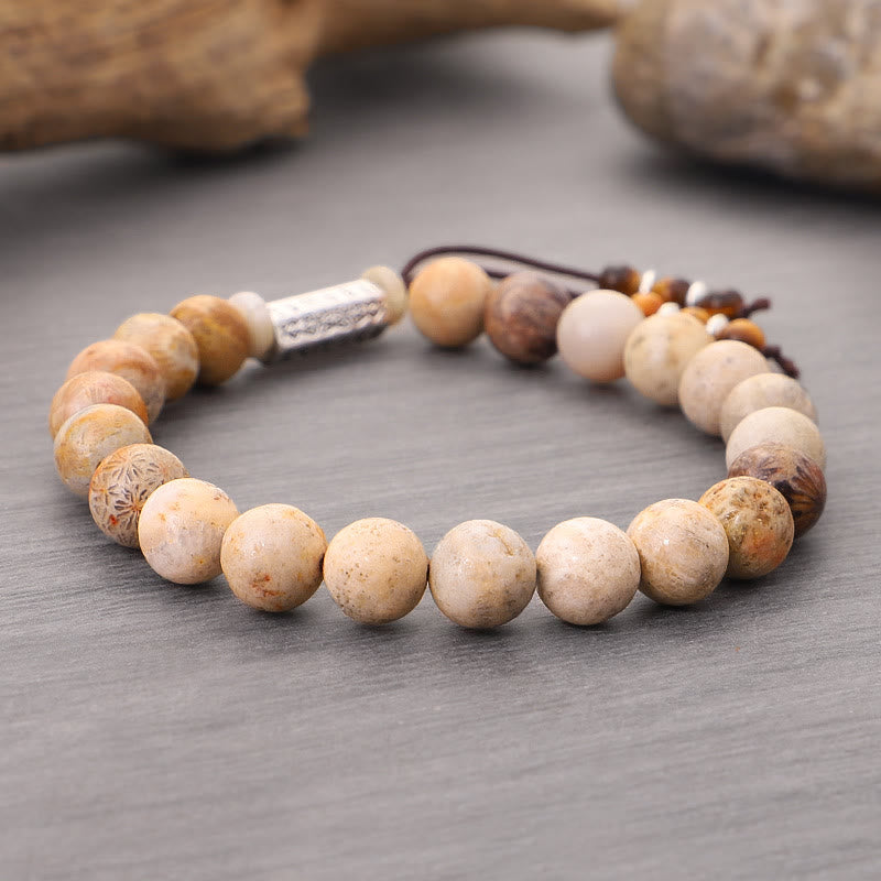 KarmaRipple's Weathered Stone Om Mani Padme Hum Strengthen Bracelet p8
