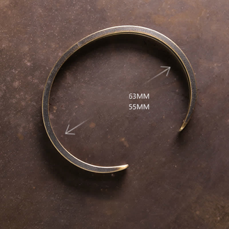 KarmaRipple's Rustic Bronze Fortune Viking Cuff Bracelet p17