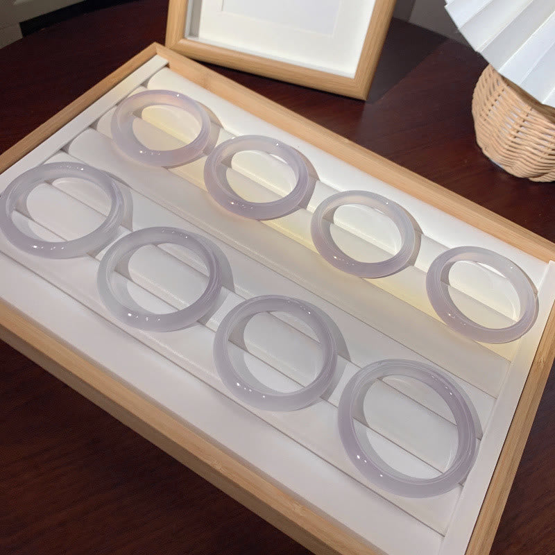 KarmaRipple's Authentic Purple Jade Soothing Protection Bracelet Bangle p11