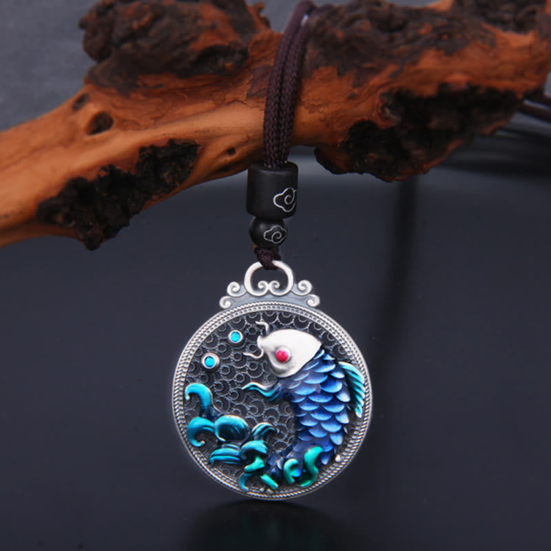 KarmaRipple's 999 Sterling Silver Fortune Koi Fish Success Prosperity Pendant Necklace p5