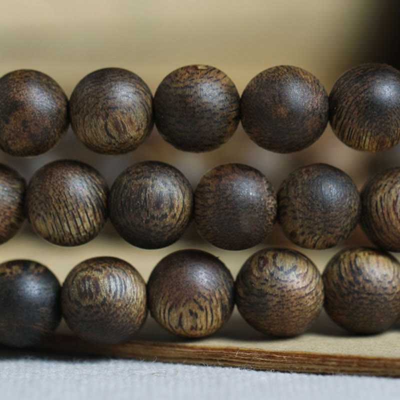 KarmaRipple's 108 Mala Beadwork Nha Trang Soil Buried Qinan Agarwood Balance Strength Bracelet p22