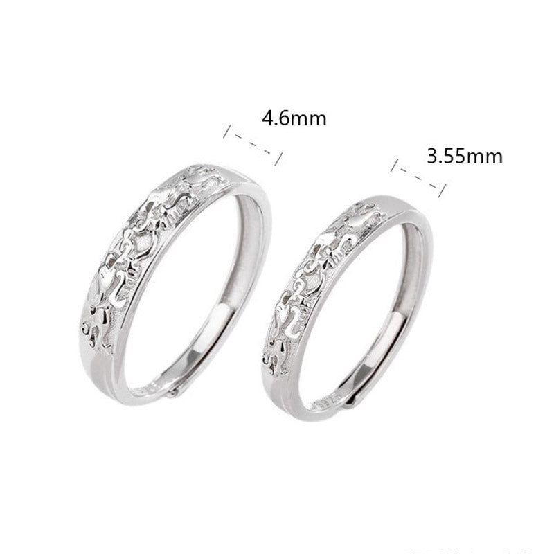 KarmaRipple's 925 Sterling Silver PiXiu Balance Adjustable Pair Ring p8