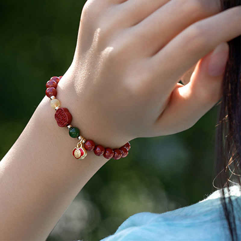 KarmaRipple's Cinnabar Happiness Calm Bracelet p3