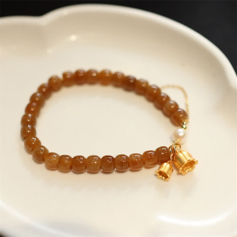 KarmaRipple's 925 Sterling Silver Authentic Hetian Jade Lily Of The Valley Talisman Bracelet p8