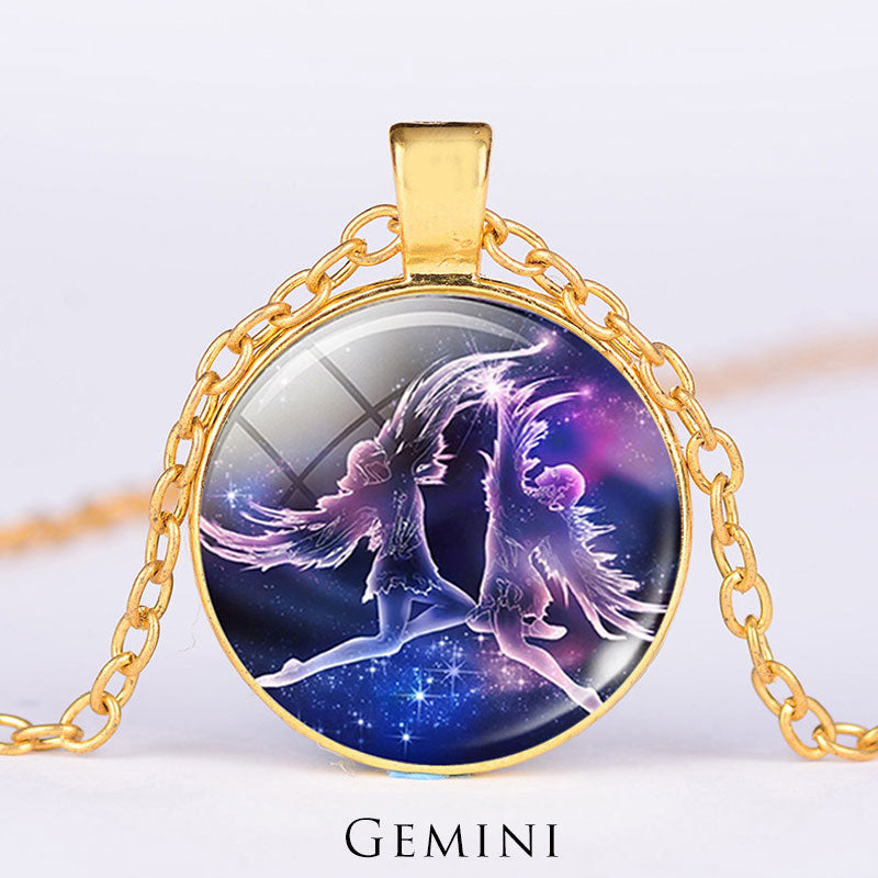 KarmaRipple's 12 Constellations of the Zodiac Moon Starry Sky Protection Blessing Pendant Necklace p8