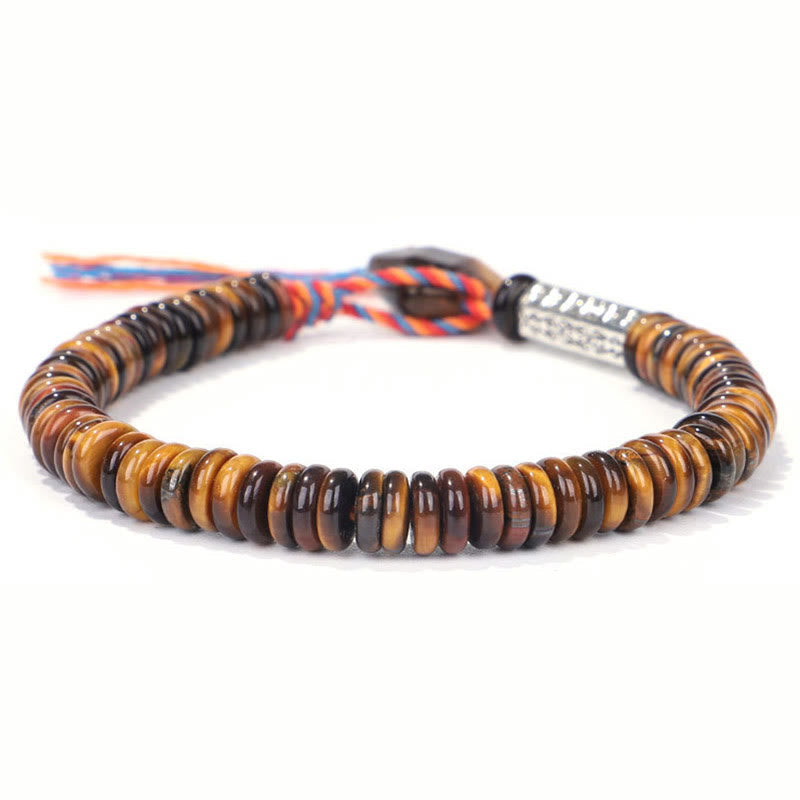 KarmaRipple's Tibetan Tiger Eye Om Mani Padme Hum Protection Power Bracelet p11