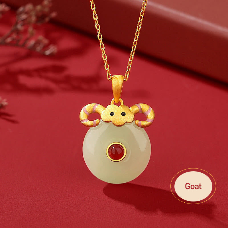 KarmaRipple's 925 Sterling Silver Hetian Jade Chinese Zodiac Year of the Dragon Red Agate Fortune Protection Pendant Necklace p8