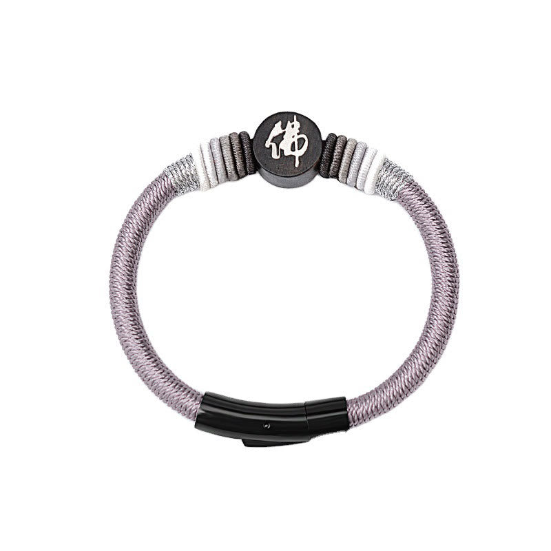 KarmaRipple's Buddha Character Ebony Handcrafted Rope Bracelet p18