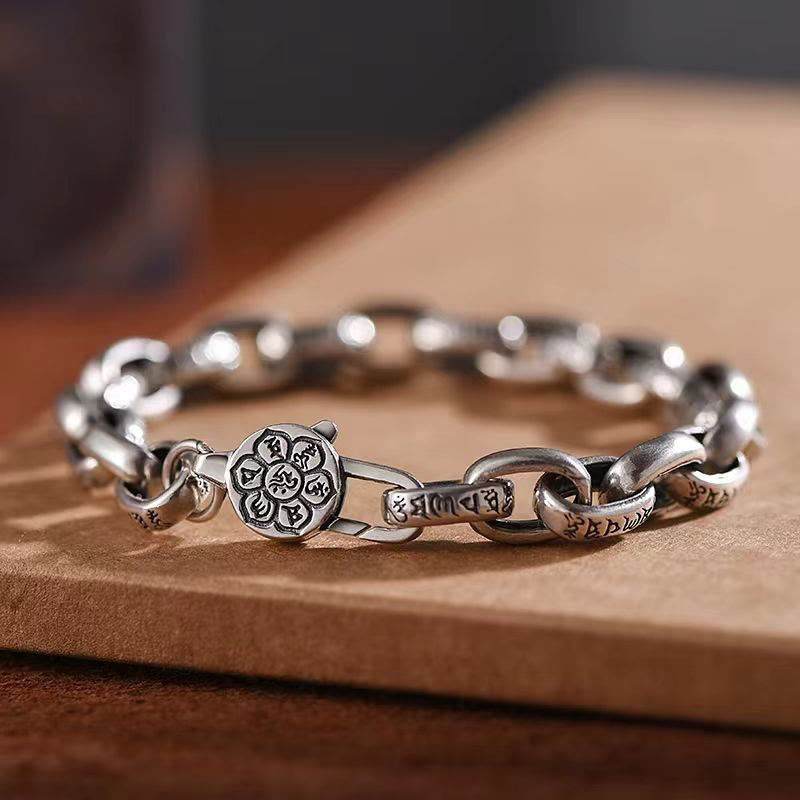 KarmaRipple's Om Mani Padme Hum Double Dorje Bronze Engraved Wisdom Bracelet p24