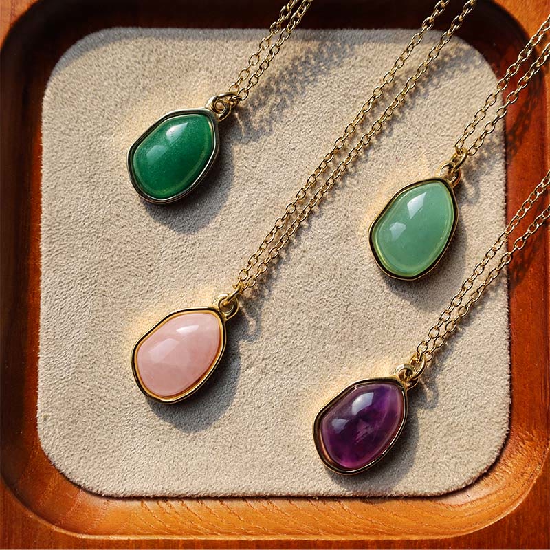 KarmaRipple's Authentic Green Aventurine Amethyst Rose Quartz Blessing Pendant Necklace p8