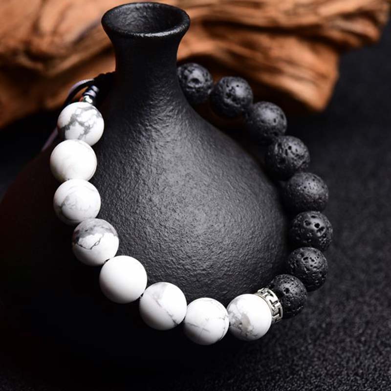KarmaRipple's Yin Yang Lava Stone Protection Bracelet p3