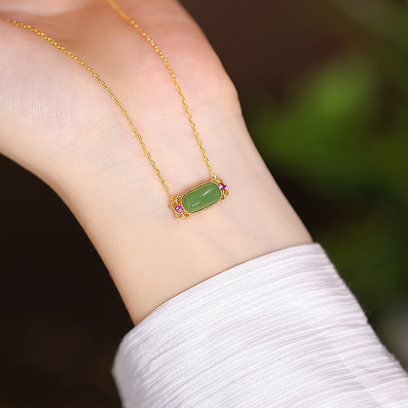 KarmaRipple's 925 Sterling Silver Authentic Hetian Jade Cyan Jade Fortune Laughing Buddha Butterfly Pendant Necklace p63