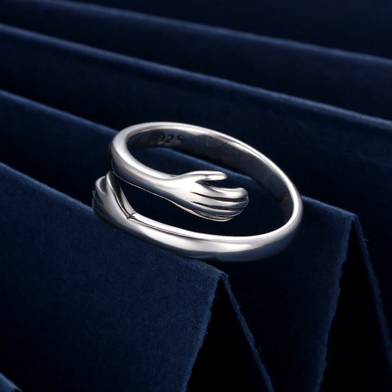 KarmaRipple's 925 Sterling Silver Love Hug Thumb Ring p5