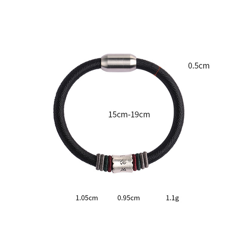 KarmaRipple's 999 Sterling Silver Om Mani Padme Hum Peace Magnetic Buckle Bracelet p13