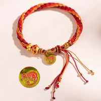 KarmaRipple's Chinese Zodiac Handmade Koi Fish String Protection Reincarnation Weave Braid Bracelet