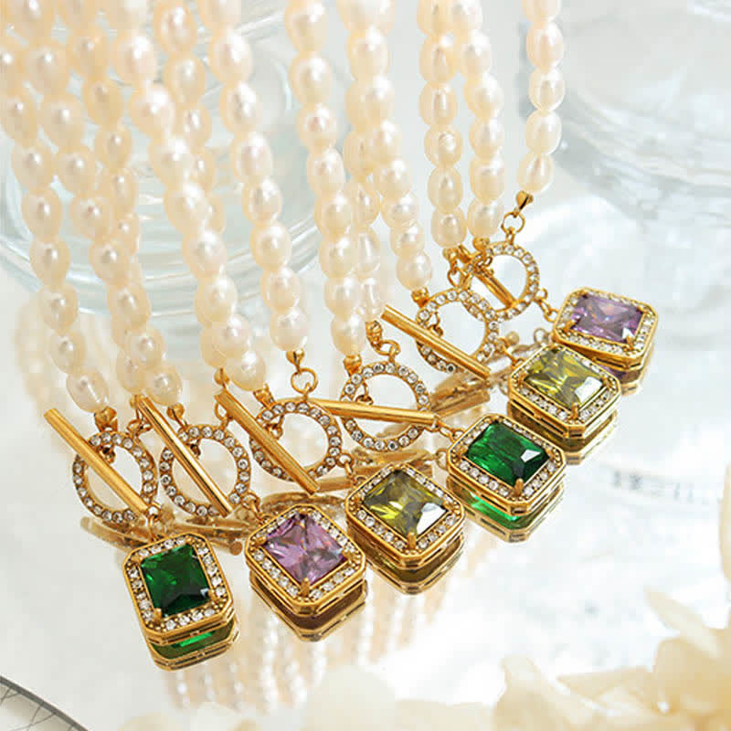 KarmaRipple's Pearl Zircon Wealth Talisman Pendant Necklace p5