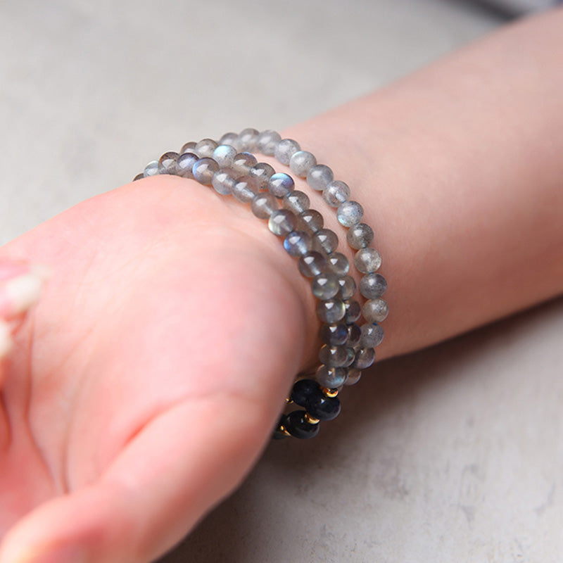 KarmaRipple's Moonstone Lazurite Calm Balancing Positive Bracelet p9